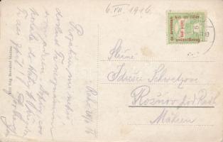 1916 Rahó, Rachov, Rahiv, Rakhiv; Fő tér, üzletek. Feig Bernátné kiadása / main square, shops (EB)