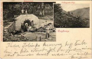 1904 Nagybánya, Baia Mare; Fokhagymás völgy, Lobkovitz Altárna bányabejárat. Kovács Gyula kiadása / valley, mine entry