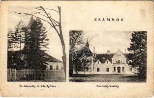 Zsámbok, Biró és Beniczky kastély, községháza. Salgó Dezső kiadása (EK)