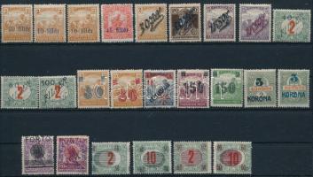 Temesvár 1919 24 klf bélyeg Bodor vizsgálójellel, közte elcsúszott felülnyomások (11.950)