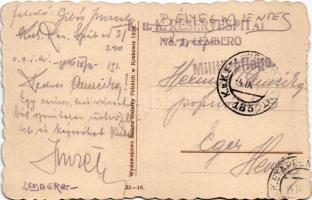 1916 Lviv, Lwów, Lemberg; Ogólny widok i dom inwalidów / Totalansicht und Invalidenhaus + "K.u....