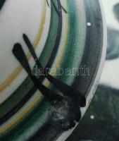 Lonkay Antal (1904-1955), Keramos Rt. Nógrádverőce: Art deco fedeles váza. Mázas kerámia, cca 1926, ...