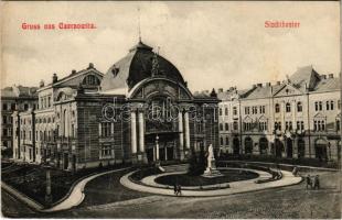 Chernivtsi, Czernowitz, Cernauti, Csernyivci (Bukovina, Bucovina, Bukowina); Stadttheater / theatre. Josef Horowitz (fl)