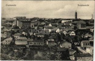 Chernivtsi, Czernowitz, Cernauti, Csernyivci (Bukovina, Bucovina, Bukowina); Totalansicht / general view. Verlag Moritz Gottlieb (slant cut)