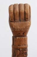 1919 Hadifogoly munka. 1919, orosz hadifogságban, faragott fa, h: 71 cm