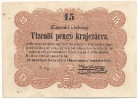 1849. 15kr T:F szép papír  Adamo G102