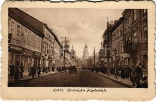 1916 Lublin, Krakowskie Przedmiescie / street view, shops