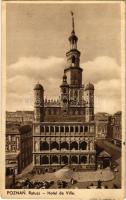 1937 Poznan, Ratusz / Hotel de Ville / town hall, market (EK)