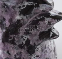 Retro márványmintás váza. Jelzés nélkül, kis kopással, m: 23,5 cm