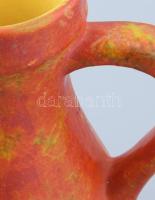 Tófej kancsó. Jelzett, mázhibákkal, m: 25 cm