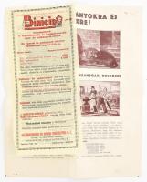 cca 1930 Binicid és Krepa patkány és egérirtó szer reklám nyomtatványok 4-4p.