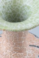 Zsugormázas váza. Jelzett, kopással, m: 25,5 cm