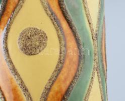 Retro német geometrikus mintás váza. Jelzett, minimális kopással, m: 27,5 cm