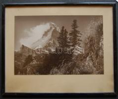 1934 Svájc Matterhorn 2 db fotó bekeretezve / Matterhorn 2 photos in frame 30x37 cm