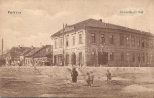 Párkány savings bank, the shop of Mór Steiner and Nagy and Szabó