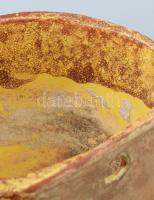 Retro iparművészeti falikaspó. Jelzés nélkül, kopott, vízköves, 14x12x11 cm