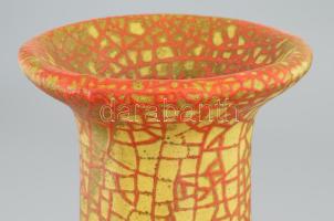 Tófej mozaikos mintás nagyméretű padlóváza. Jelzett, lepattanással, m: 53 cm /// KIZÁRÓLAG SZEMÉLYES...