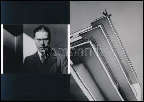 cca 1926 Moholy-Nagy László (1895-1946) magyar - német - amerikai fotográfus felvételei (Önarckép, Alulnézet), 2 db modern nagyítás, jelzés nélkül, Gálvölgyi Róbert, a néhai Fotószemle (1938-1943) szerkesztőjének hagyatékából, 21x15 cm és 10x15 cm