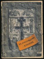 Genthon István: Az Esztergomi Főszékesegyházi Kincstár. Lepold Antal esztergomi prelátus-kanonok bevezetőjével. Officina Képeskönyvek 8. Bp., 1938., Officina, 17+5 p.+32 (fekete-fehér képtáblák) t. Kiadói kartonált papírkötésben, kissé sérült gerinccel, kissé kopott borítóval. Földessy Tibor dr. Dorog nébélyegzésével. Földessy Tibor a dorogi Szent Borbála Kórház első igazgatójának névbélyegzésével.