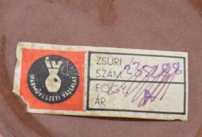 Kálmán Anikó: Színátmenetes váza. Jelzett, repedt, m: 25 cm