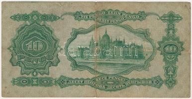 1929. 10P "B 288 005013" T:F,VG folt, kis szakadás, egy tűlyuk
Hungary 1929. 10 Pengő &qu...