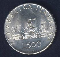 Olaszország 1966. 500L Ag "Kolombusz hajója" T:2
