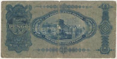 1928. 5P "A 033 033563" T:VG szakadás, anyaghiány, folt
Hungary 1928. 5 Pengő "A 033...