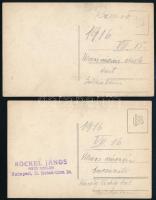 1916 II. Vilmos német császár és IV. Károly király Galíciában, 2 db I. világháborús fotólap, a hátol...