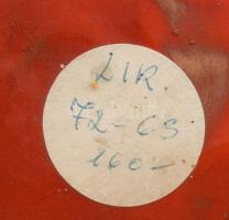 Karácsony Zsuzsa pókhálós mintás dísztál. Jelzés nélkül, hibátlan, d: 25 cm, m: 7,5 cm