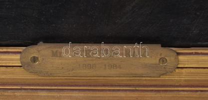 Kalo jelzéssel: Portré (Önarckép?). Olaj, vászon. Kissé sérült. Dekoratív, kopott fakeretben, 60x55,...