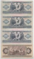 1962. 10Ft + 1969. 10Ft + 1975. 20Ft (5x) + 1980. 50Ft T:F közte szép papír