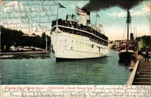 1908 Chicago (Illinois), South Haven Line, Steamer City of South Haven, steamships (EK)