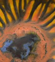 Szendrői jelzéssel: Modern dísztál. Jelzett,kis kopással, d: 20,5 cm