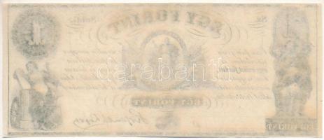 1852. 1Ft "Kossuth bankó", "G" sorozat, kitöltetlen T:AU Hungary 1852. 1 Forint ...