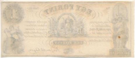 1852. 1Ft "Kossuth bankó", "H" sorozat, kitöltetlen T:AU fo.
Hungary 1852. 1 Fo...