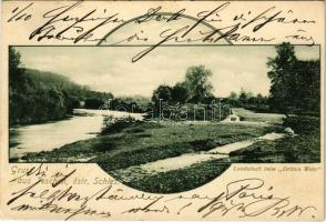 1902 Cieszyn, Teschen; Landschaft beim Dritten Wehr. Verlag v. Fr. Wenzel (EK)