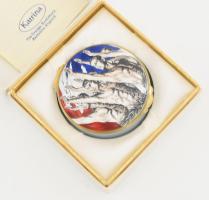 Crummles párizsi olimpia emlék zománc doboz. Kézzel készített zománcozott réz. jelzett, díszdobozban...