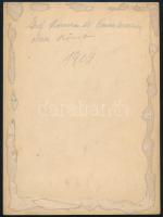 1924 Olasz követ portréja, olvashatatlan névvel (Grof Lanza di Casalanza???), a hátoldalon feliratoz...