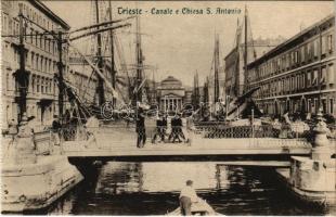 Trieste, Trieszt; Canale e Chiesa S. Antonio / canal, church