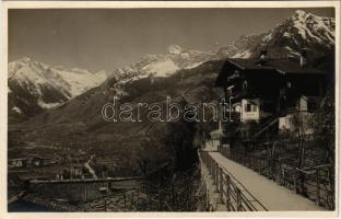 1929 Merano, Meran (Südtirol); Passeggiata Tappeiner (glue marks)