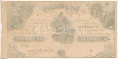 1852. 5Ft "Kossuth bankó" kitöltetlen "B", ívszéllel T:AU Hungary 1852. 5 Forint...