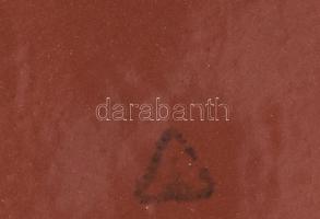 Városlőd mázas kerámia nagyméretű dísztál, jelzett, kis kopással, d: 36 cm /// KIZÁRÓLAG SZEMÉLYES Á...