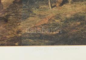 Vydai Brenner Nándor (1903-?): Verbunkos. Színezett rézkarc, papír, jelzés nélkül. 27,5x37,5 cm. Dek...