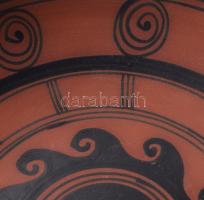 Városlőd Majolika görög stílusú dísztál, kis kopással, d: 34,5 cm /// KIZÁRÓLAG SZEMÉLYES ÁTVÉTEL, N...