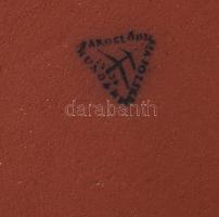 Városlőd Majolika görög stílusú dísztál, kis kopással, d: 34,5 cm /// KIZÁRÓLAG SZEMÉLYES ÁTVÉTEL, N...