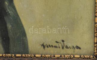 Kassai Varga jelzéssel, XX. sz. első fele/közepe: Fiúportré. Olaj, vászon. Sérült. Dekoratív, sérült...