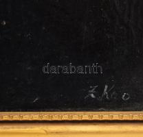 Kalo Zoltán (-): Turbános portréja. Olaj, karton. Kissé sérült. Dekoratív fakeretben. 34x22 cm