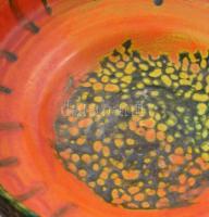 Karda Imre (1919-1998): Kaspó. Kopással, jelzett, d: 24 cm, m: 7,5 cm