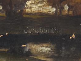 Markó Ernő (1868-1945): Erdő. Olaj, karton, jelezve balra lent. Sérült. 35,5×52 cm