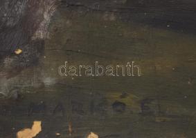 Markó Ernő (1868-1945): Erdő. Olaj, karton, jelezve balra lent. Sérült. 35,5×52 cm